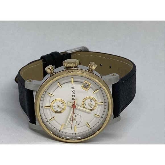 Fossil Boyfriend ES3615 Women Black Leather White - Picture 7 of 12